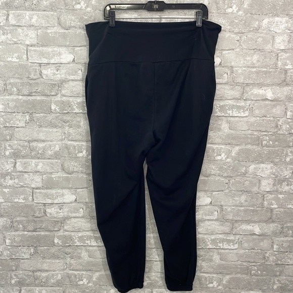 Old Navy Black Maternity Rollover Joggers - Picture 3 of 7